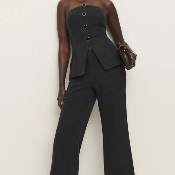 Reformation Pants - Reformation Pears Knit Two Piece Grey - Size XS